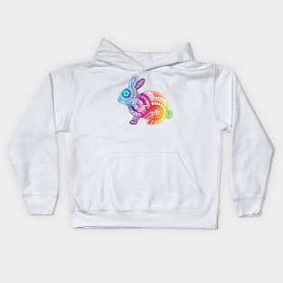 Rainbow Rabbit Kids Hoodie